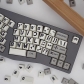 Retro Black Big Letters Pixel 104+38 PBT Dye-subbed Keycap Set Cherry Profile Compatible with ANSI Mechanical Gaming Keyboard